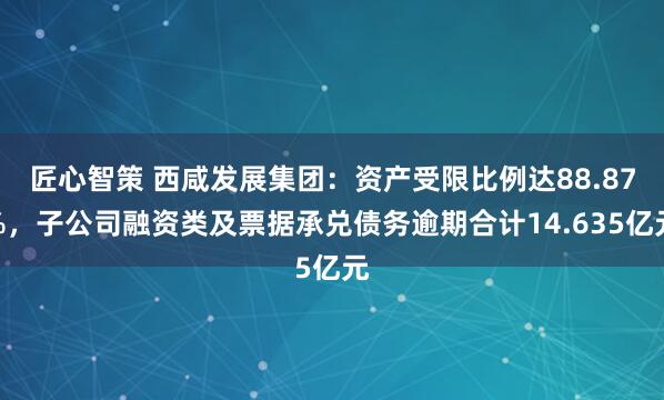 匠心智策 西咸发展集团：资产受限比例达88.87%，子公司融资类及票据承兑债务逾期合计14.635亿元