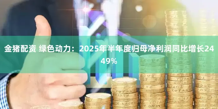 金猪配资 绿色动力：2025年半年度归母净利润同比增长2449%